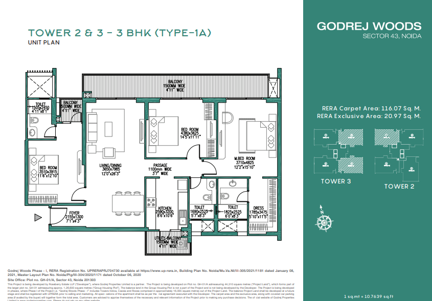 Living — Godrej Woods Sector 43 Noida